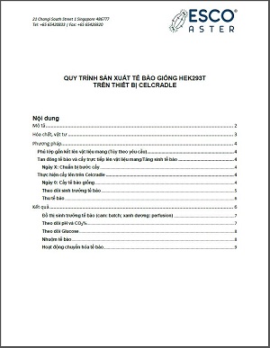 Quy trình nuôi cấy tế bào gốc trung mô MSCs trên thiết bị CelCradle™
(Protocol for Culturing MSCs in CelCradle™)
