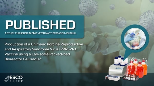 Production of a Chimeric Porcine Reproductive
and Respiratory Syndrome Virus (PRRSV)-2
Vaccine using a Lab-scale Packed-bed
Bioreactor CelCradle<sup>&reg;</sup>